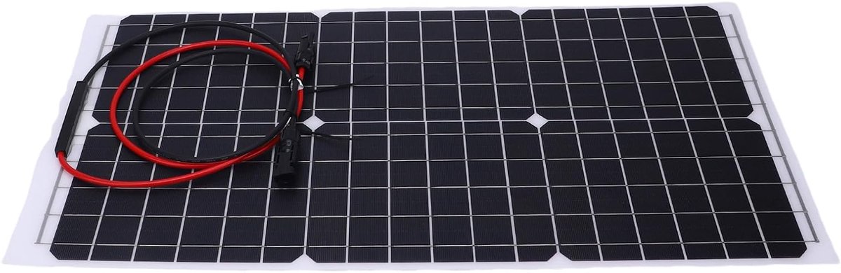 Zonnepaneel - Zonnecel Energiepaneel - Energie Opwekken - Monokristallijn - 30W - Zwart