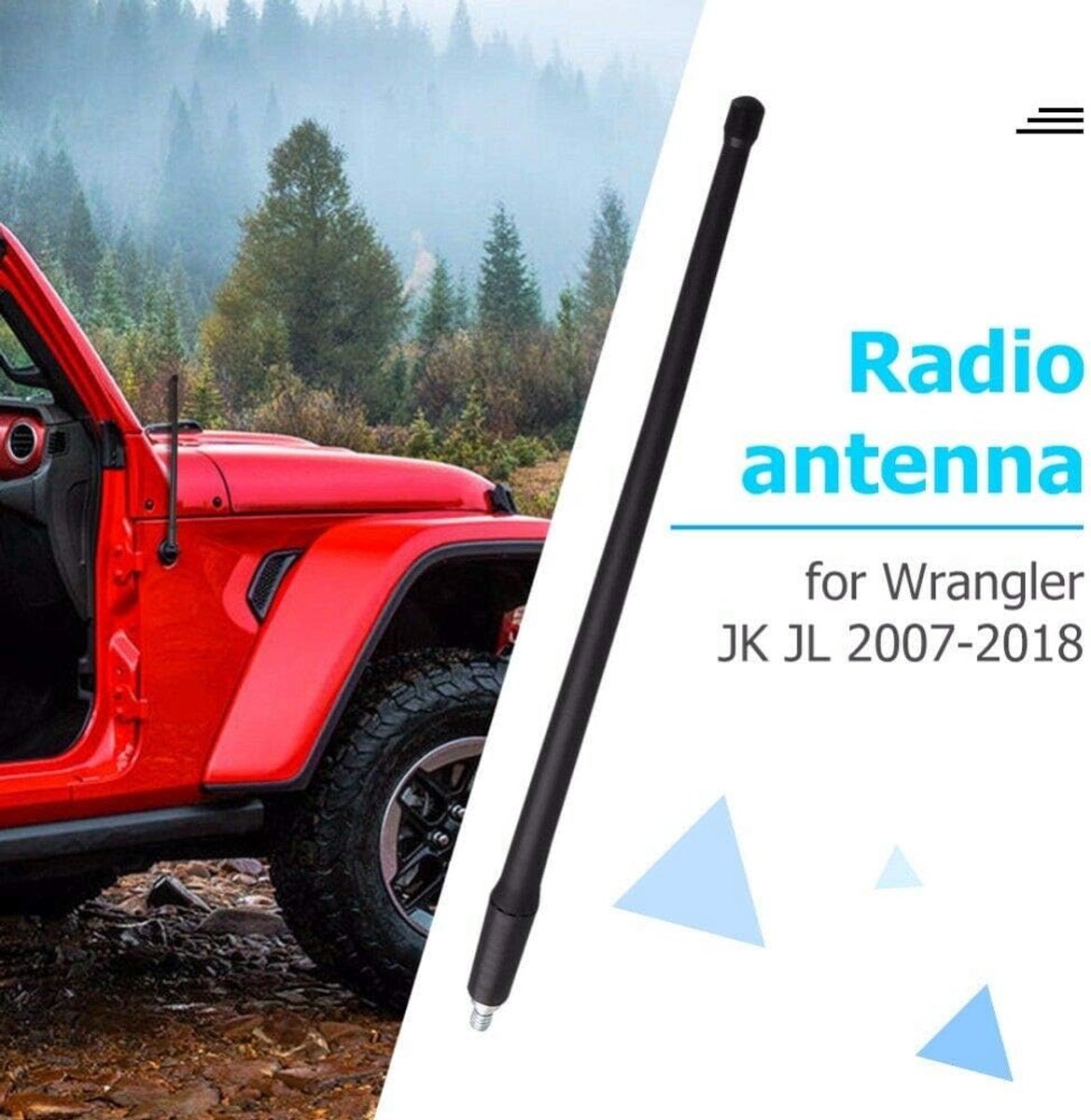 SnelShoppen - Roof Antenne voor Auto, Riloer Reflex Signaal Antenne Dakhuis met Verbeterde 13.8 inch FM Stereo Ontvangst Zwart, Hoge Prestatie en Eenv