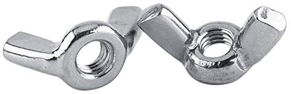 SnelShoppen - 10 Stuks DIN315 M3-M8 Rvs Wing Nuts Moeren - Roestvrij Staal SS316 - Handmatig Aandraaien zonder Gereedschap - Perfect voor Meubels en K