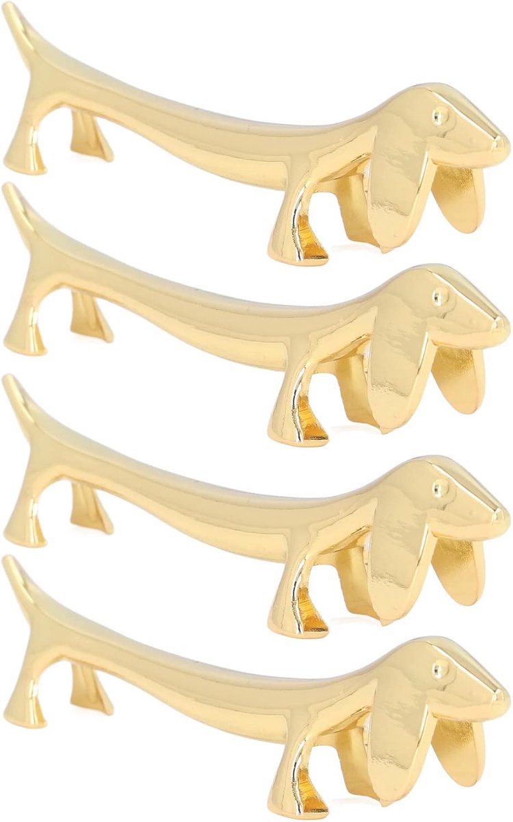SnelShoppen - Schattige Dieren Design Gouden Chopstickhouder - Besteksteun voor Lepel, Vork en Mes - Ideaal voor Thuis, Restaurant en Feestjes - Herbr