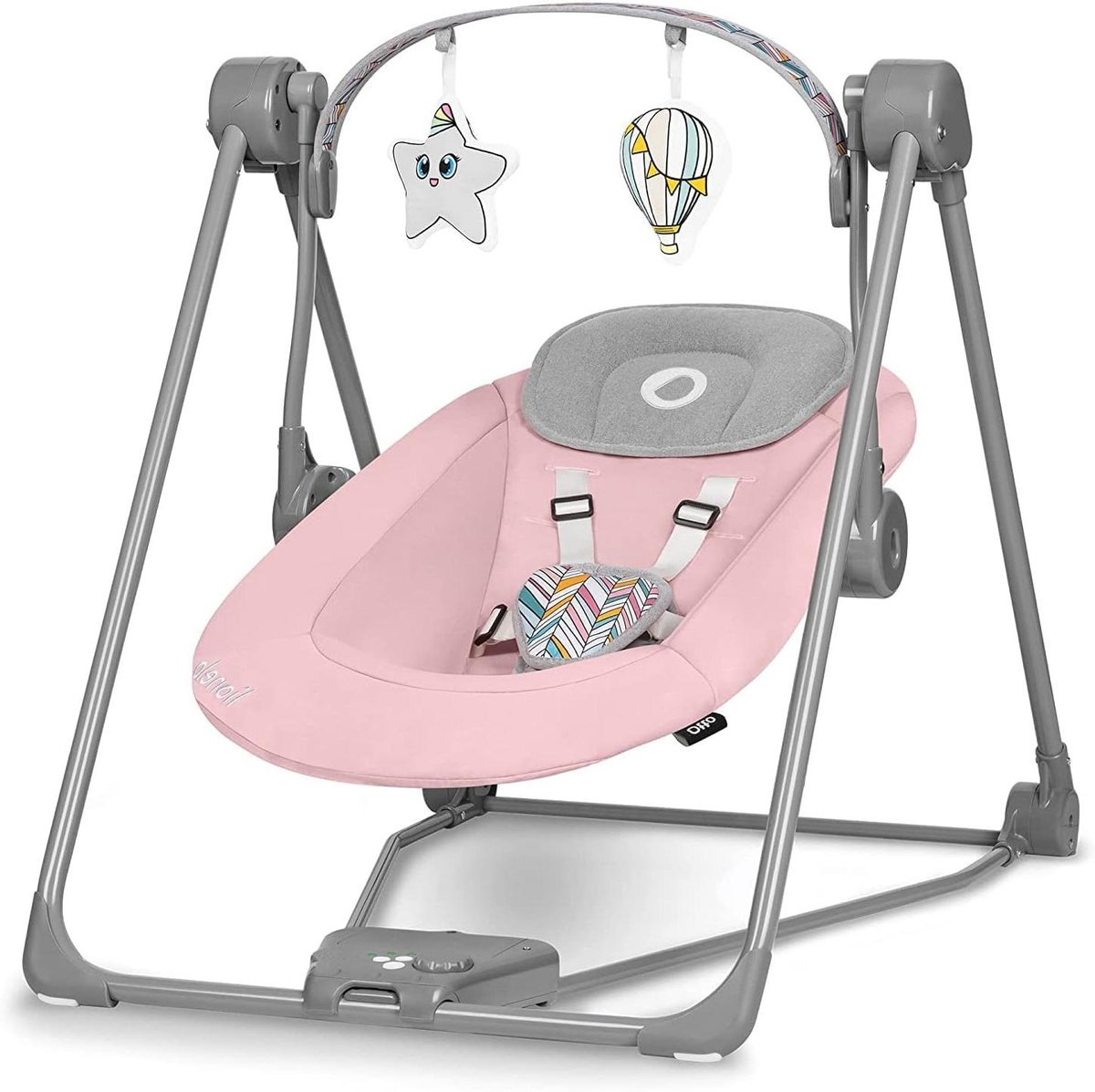 Baby Wipstoel - Schommelstoel Kinderen - Ontspannen en Spelen - 5 Zwaaisnelheden - Tot 9 kg - Roze