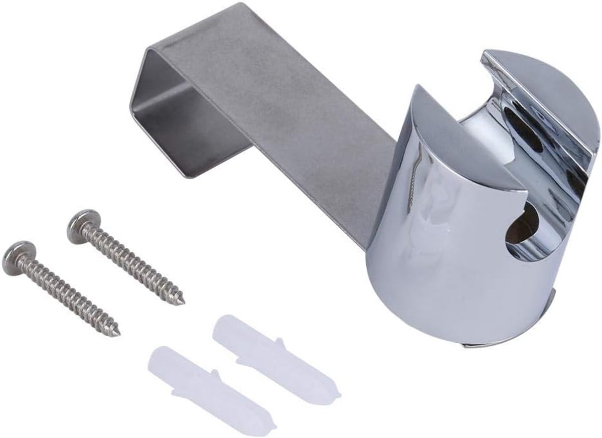 SnelShoppen - Toilet Bidet Sprayer Houder met Handdouche en Haak - Roestvrij staal en ABS - Modern Design voor Badkamer - Geschikt voor Glad Tegel, Gl
