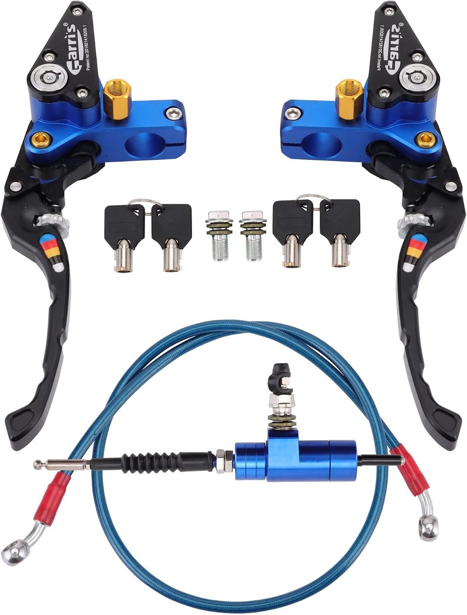 SnelShoppen - Hydraulische Koppeling Kit voor Motorfiets met CNC Remhebel Vervanging voor Suzuki GSX650F CR250 Dirt Pit Bike Blauw