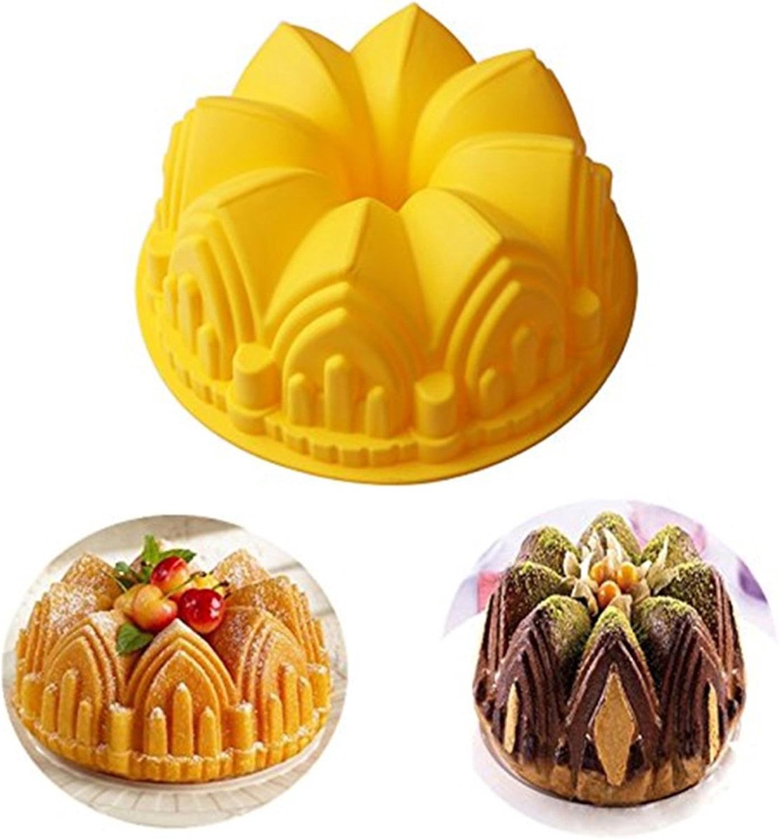 SnelShoppen - Silicone Bakvorm Muffin Mould voor Muffins, Cupcakes, Taarten, Pudding, IJsblokjes en Gelei - Chrysantheem - Flexibel en Niet-Plakkerig