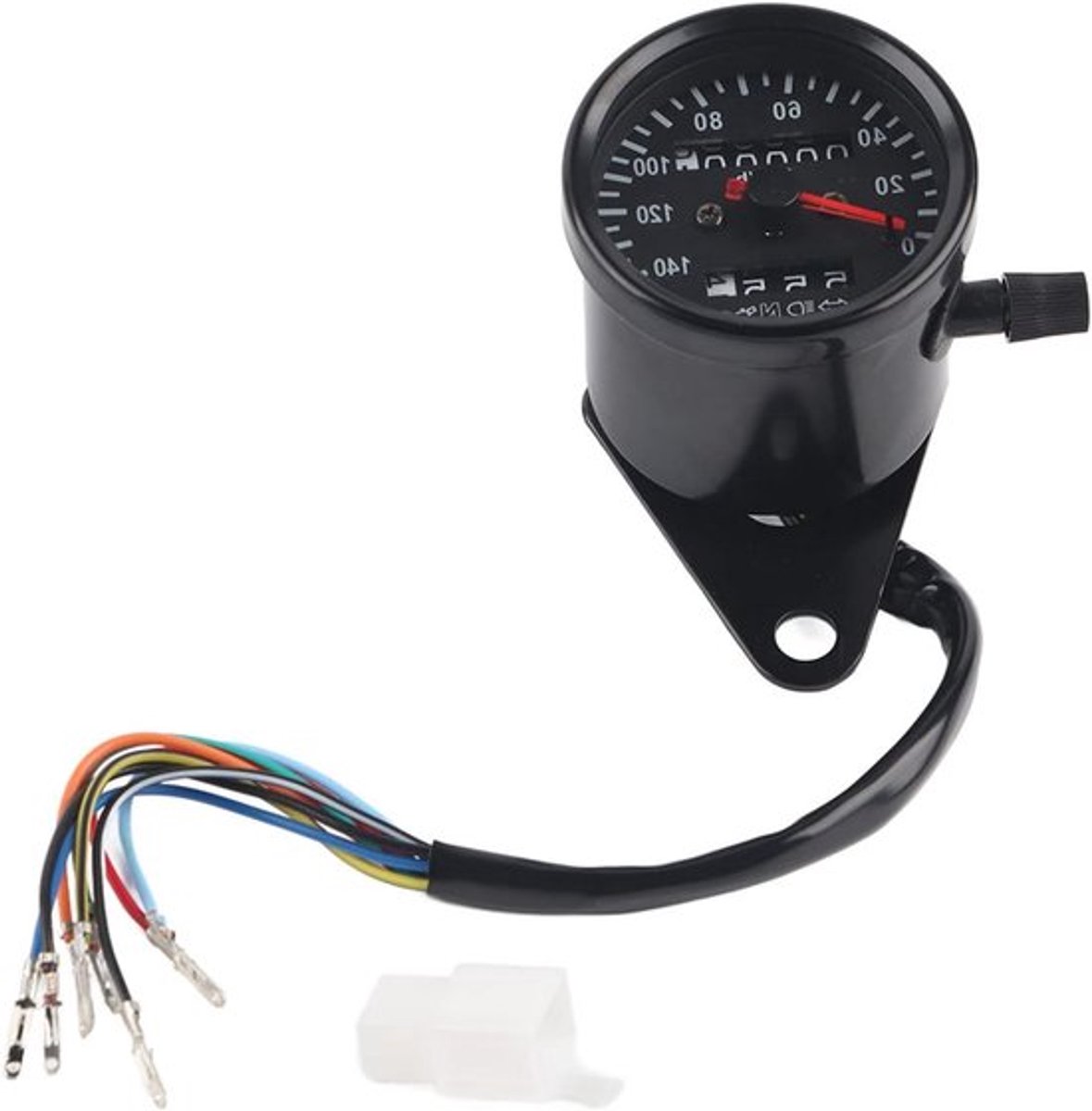Motorfiets Snelheidsmeter en Tellerset met LED Achtergrondverlichting - 12V Dual Odometer voor Cafe Racer en Custom Bikes
