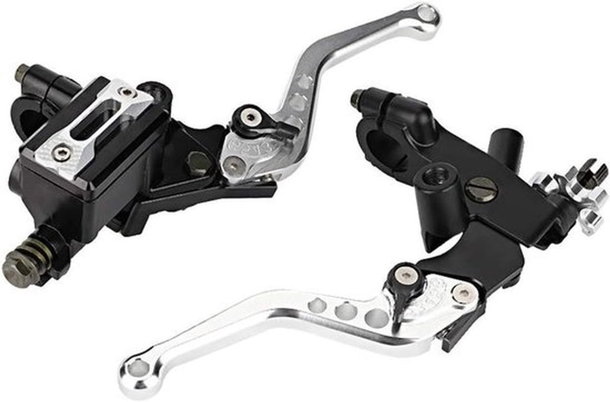 Rem- en Koppeling Master Cilinder 1 Paar 7/8" (22 mm) Universele Motorreservoir Levers - Hoogwaardige Aluminium Constructie, Duurzaam en Betrouwbaar
