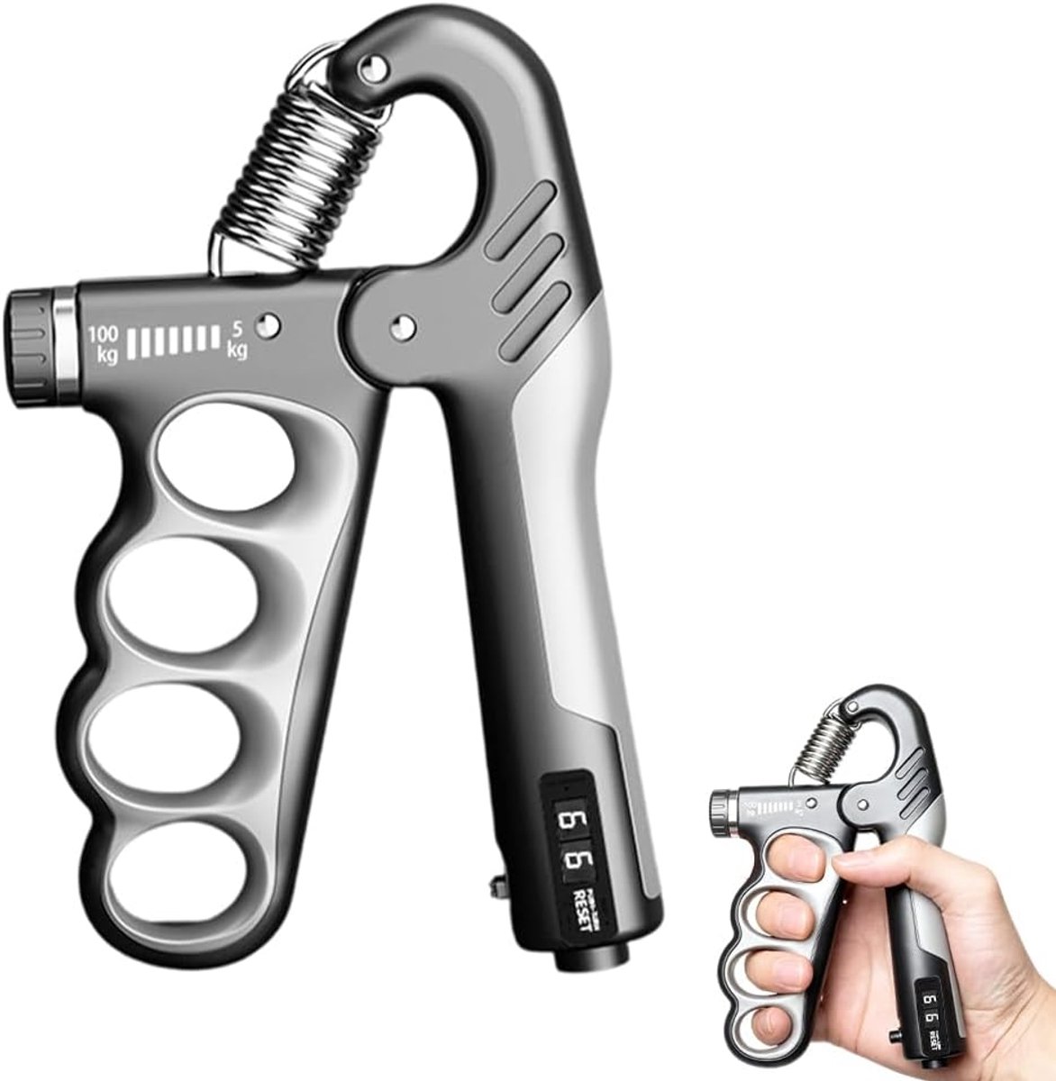 SnelShoppen - Handtrainer, Verstelbare 5-100 kg Onderarm Trainer met Telling - Duurzaam, Antislip Handvat voor Thuis Workout, Fitness, Revalidatie, Kr