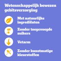 Wetenschappelijk bewezen gebitsverzorging met natuurlijke ingrediënten, zonder toegevoegde suikers, vetarm en zonder kunstmatige kleurstoffen.