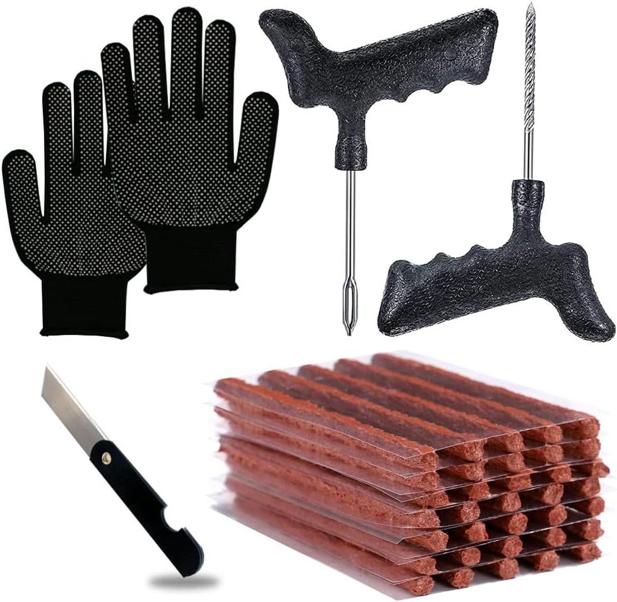 Uitgebreide 39-delige Tubeless Bandenreparatieset voor Auto's