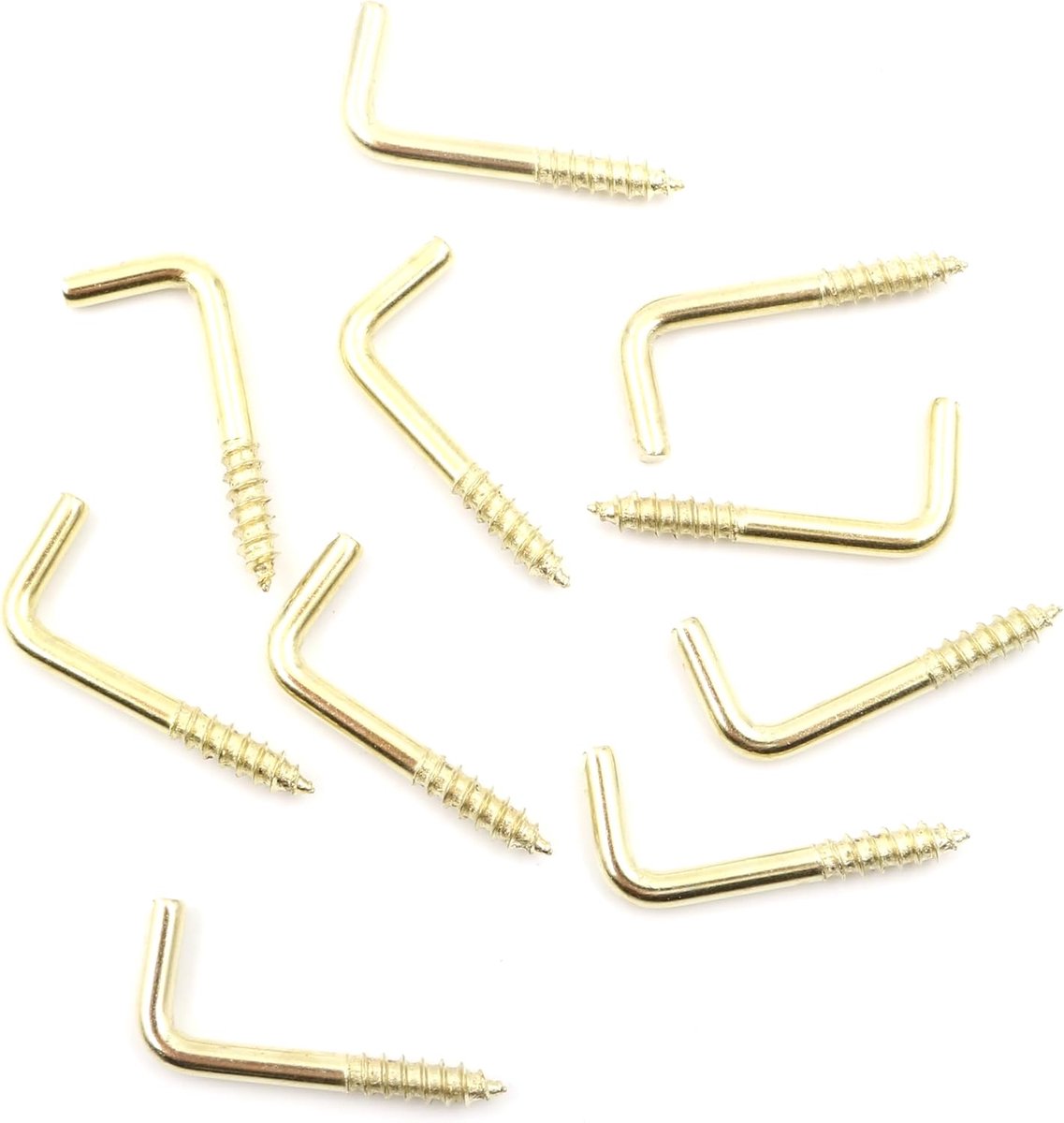 SnelShoppen - 10x Slotted Hooks, Rechte Schroefhaken, Console Haken, Stalen Haken, 20x2.2mm, Draadwandhaken, Schroef-in Haken voor Wand en Plafond, Vo