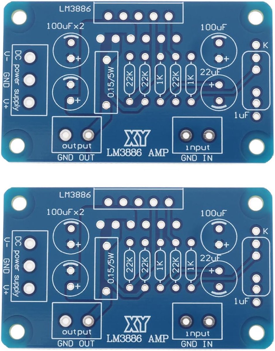 SnelShoppen - 2x HIFI Versterker Bord AC 20-28V Vervangonderdeel LM3886TF voor Audio Apparatuur Elektronische Producten