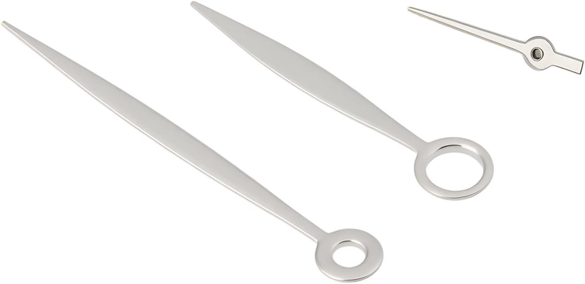 SnelShoppen - 1 Set Horlogewijzers Zilver voor ETA 6497 6498 Bewegingen, Vervangende Uur-, Minuut- en Secondenwijzers voor Horloge Reparatie
