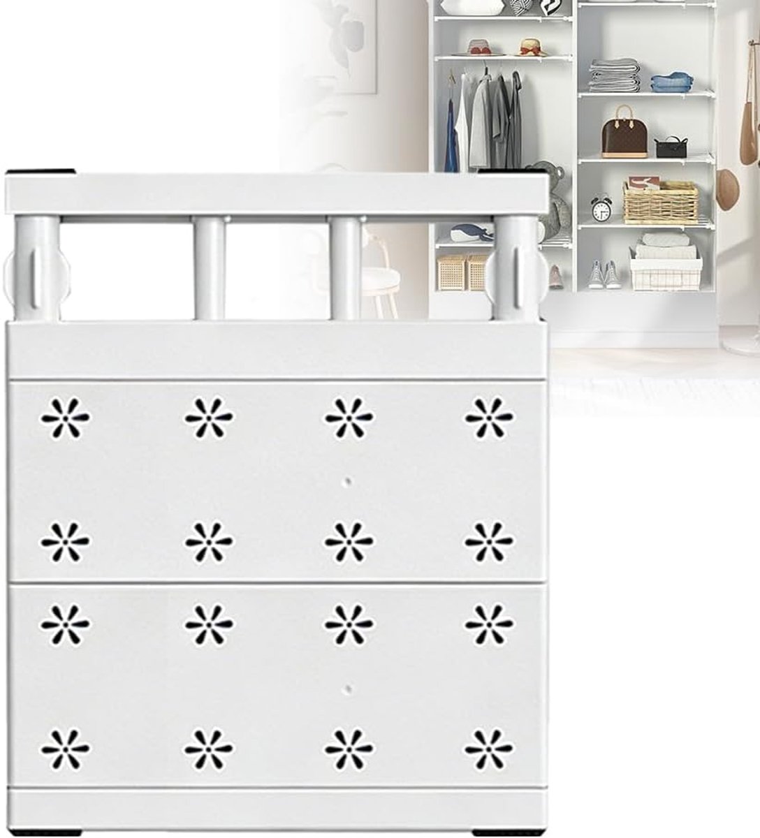 SnelShoppen - Verstelbare Planken voor Kast, Uitschuifbare Planken, Kastplank, Geen Boren, Spijkervrij, Telescopische Plankverdeling, Planken voor Kle