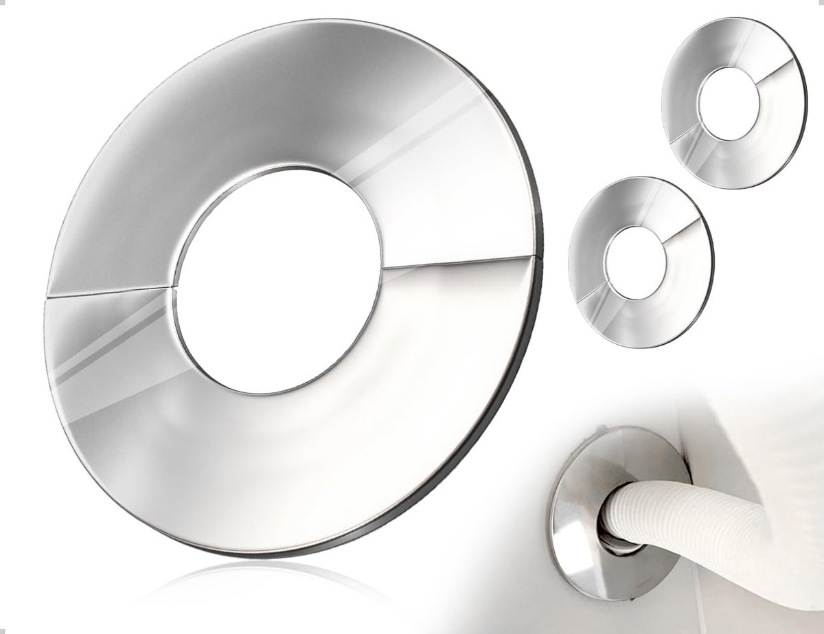 Pipe cuffs 2 stuks - RVS - Decoratieve rozetten - Bescherming voor sanitair - ShopVlot