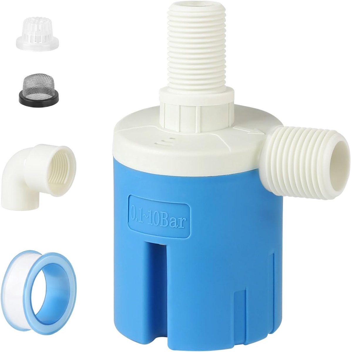 SnelShoppen - Automatische Vlotterklep 3/4 Inch Waterniveau Controleventiel met 2 Filters voor Zwembaden, Badkamers en Aquacultuur