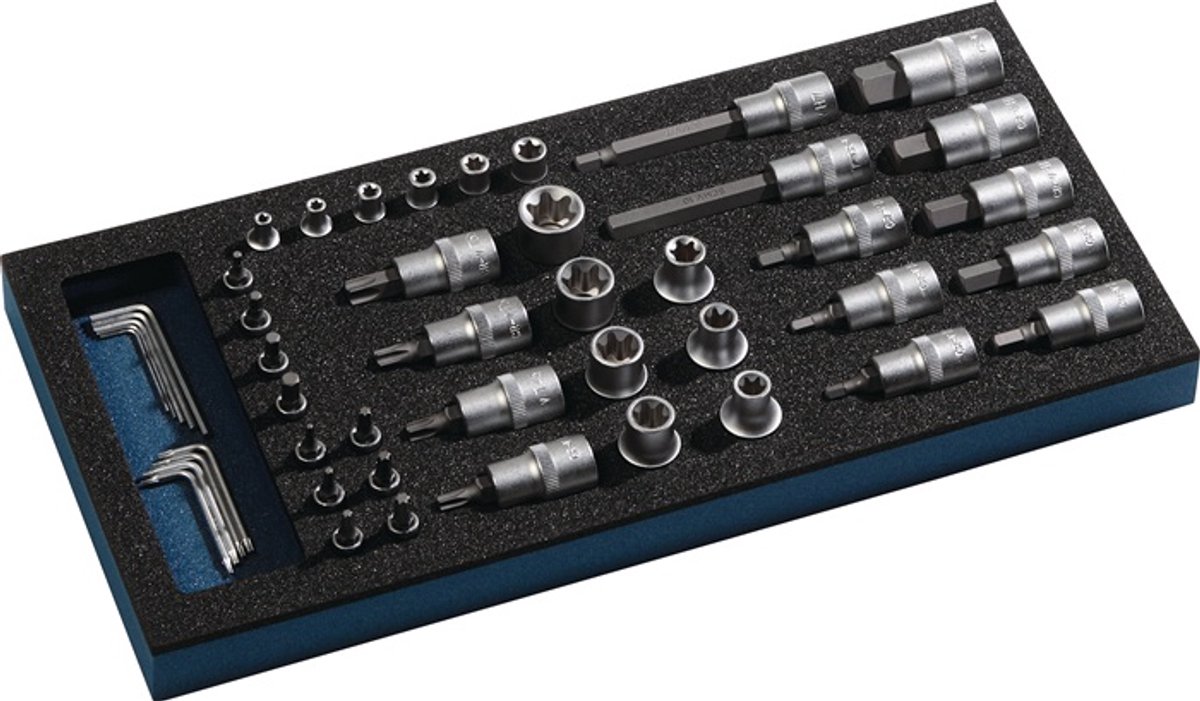 Gereedschapsmodule 46-delig 1/3-module Steeksleutel.TECWERK