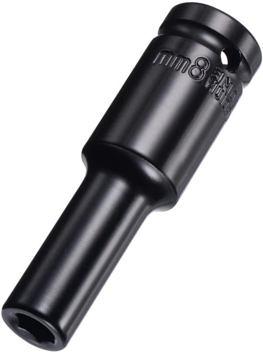 8mm Diepe Impact Socket voor 1/2 Inch Aandrijving, Duurzaam CR-V Staal, 6-Punt Metric voor Auto en Thuisreparatie