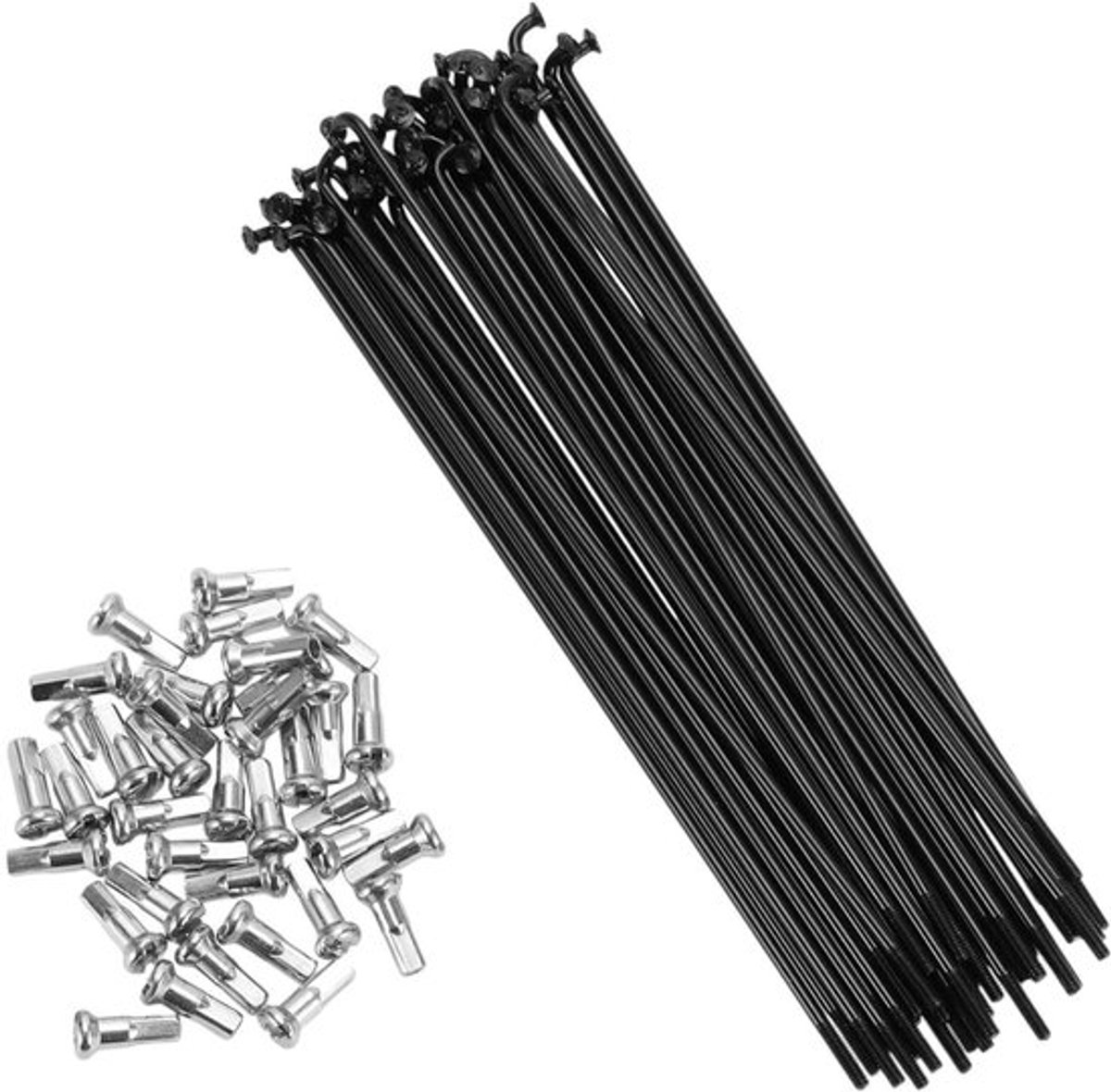 Fiets Spaken 14G 135MM Stalen Zwarte Spaken voor Mountainbike - 36 Stuks, Duurzaam en Lichtgewicht