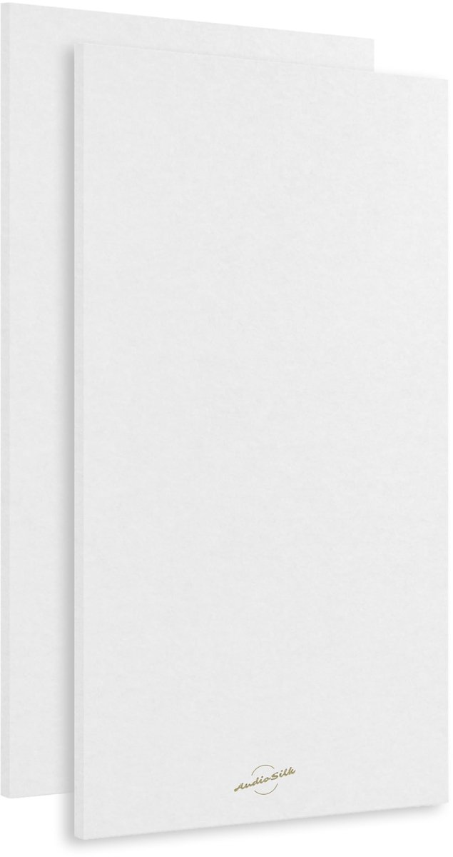 SnelShoppen - AudioSilk Akoestische Panelen 2-Pack Groot 116 x 58 cm Zuiver Wit Geluiddemping Geluidsisolatie Voor Thuisstudio's en Woonkamers