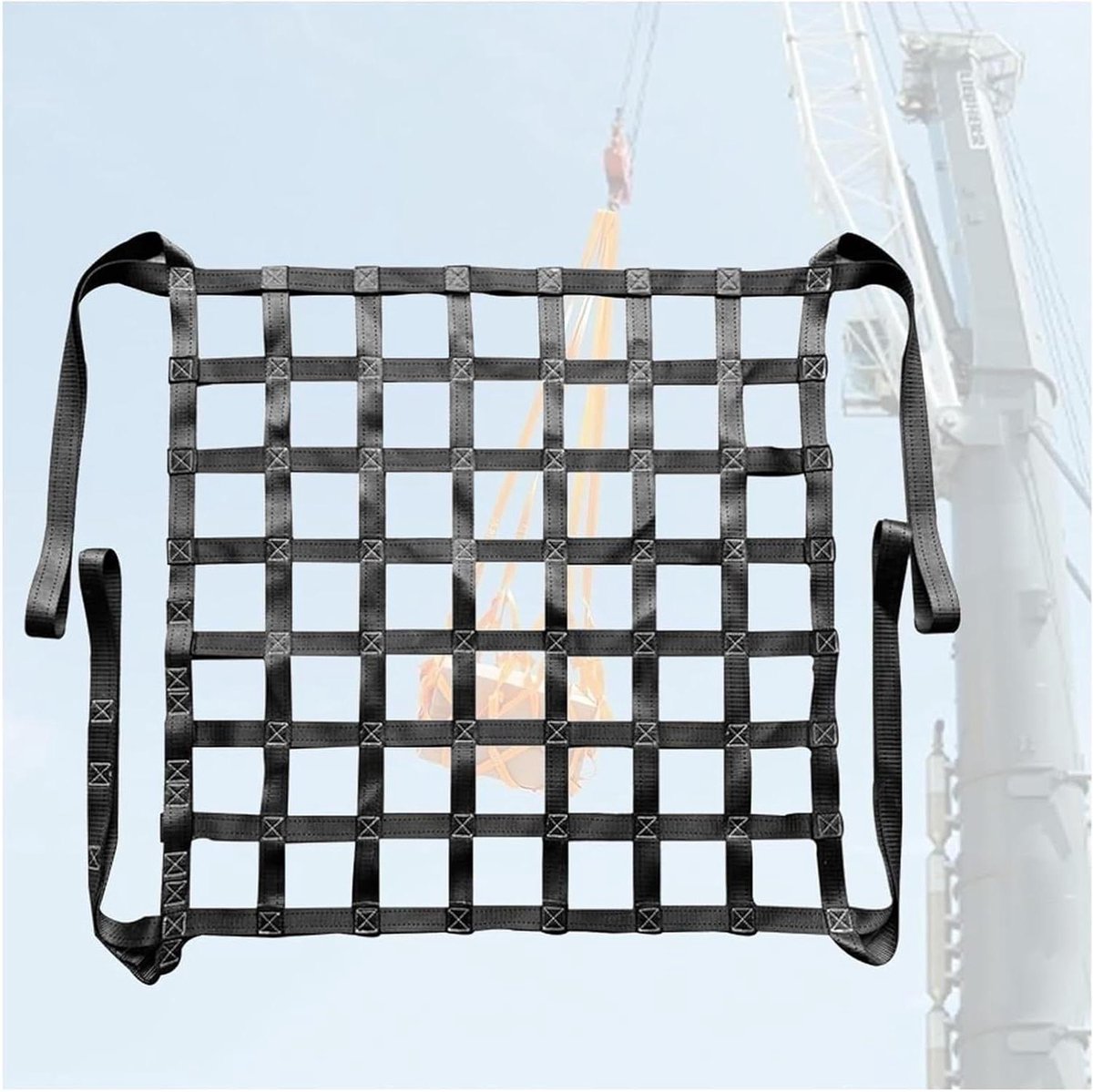 Nylon hijsnet - Vrachtnet ladingnet - Lading verplaatsen - Scheurbestendig sterk dragend - 2 x 2M 2t - Onbekend