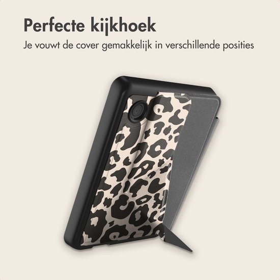 iMoshion Ereader Cover / Hoesje Geschikt voor Kobo Clara BW / Kobo Clara Colour - iMoshion Design Origami Bookcase - / Leopard van iMoshion — afbeelding 5