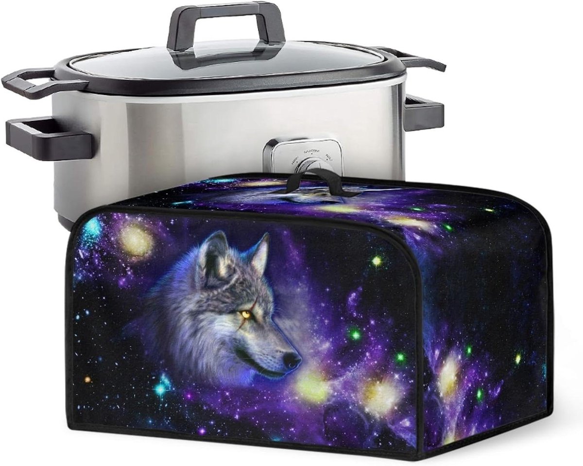 Slowcooker Overtrek - Apparaat Hoes - Keuken Organisatie - Met Opbergvakken - 43x27x25 cm - Galaxy Wolf