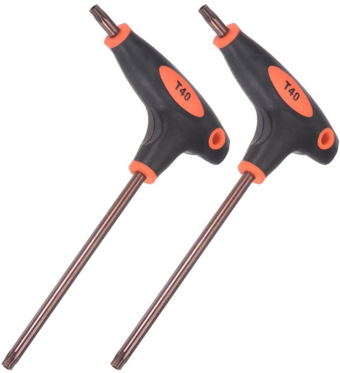 Torxsleutel T40 - Anti Sabotage - Moersleutel - T-handvat - Dual End - S2 Staal - Set van 2