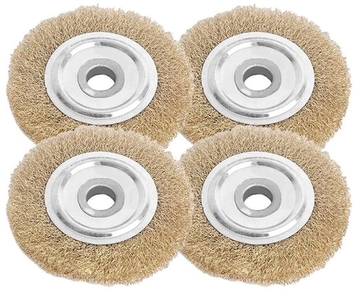 Set van 4 Onkruidborstels voor Voegen 110 x 16 mm - Draadborstel voor Terrasvoegen, Geschikt voor Multibrush en Vergelijkbare Apparaten, Ideaal voor Mosverwijdering en Onderhoud