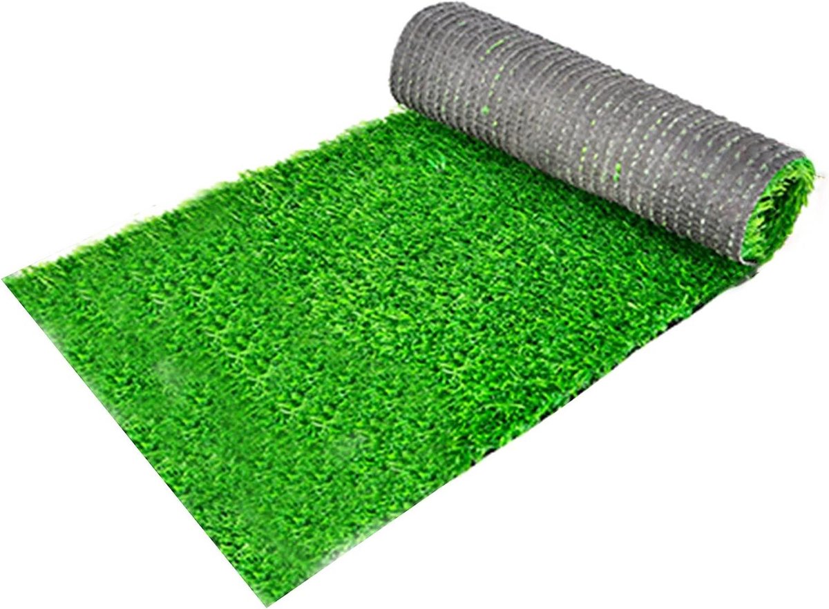 Kunstgras Gazon - Synthetisch Gras Tapijt - Tuin Decoratie - UV-Bestendig Materiaal - 1x1m - Groen