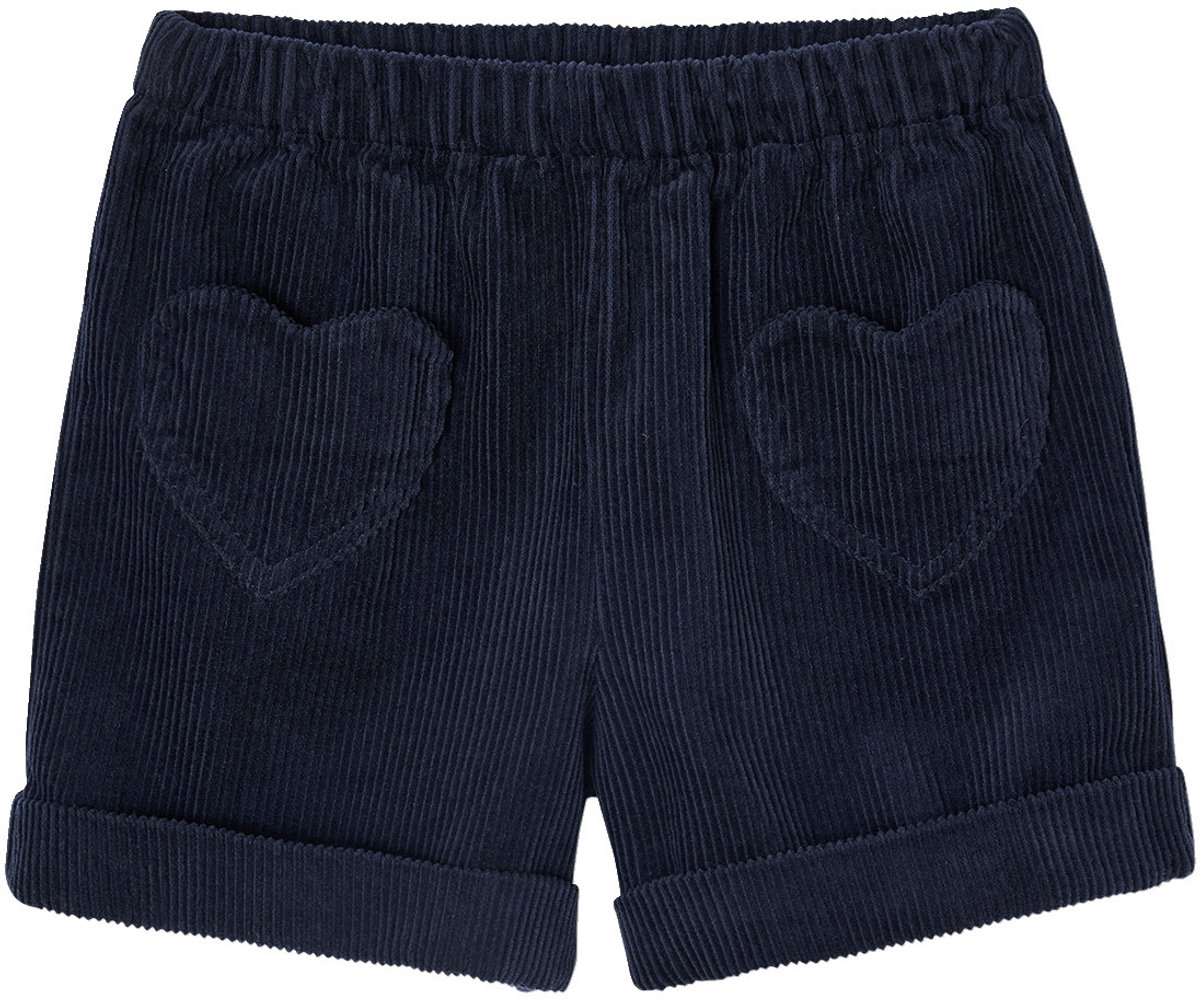 Vertbaudet Short van velours met hartvormige zakken voor meisjes, gemakkelijk aan te trekken.