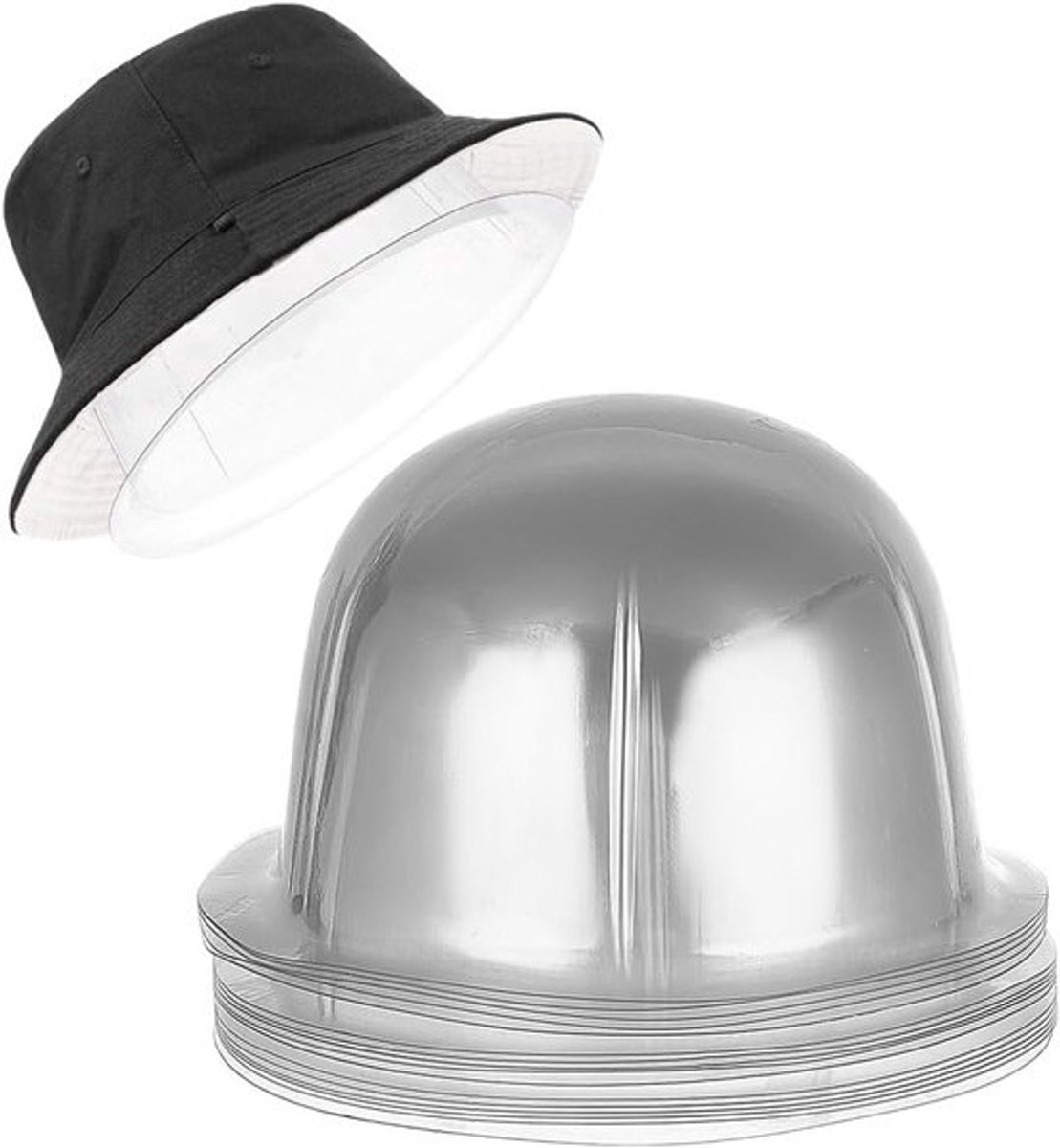 24 Stuks Hoedhouders voor Baseball Caps - Transparante Steunen voor Cowboy Caps met Binnenmaat 21,5 cm - Ideaal voor Organisatie en Presentatie