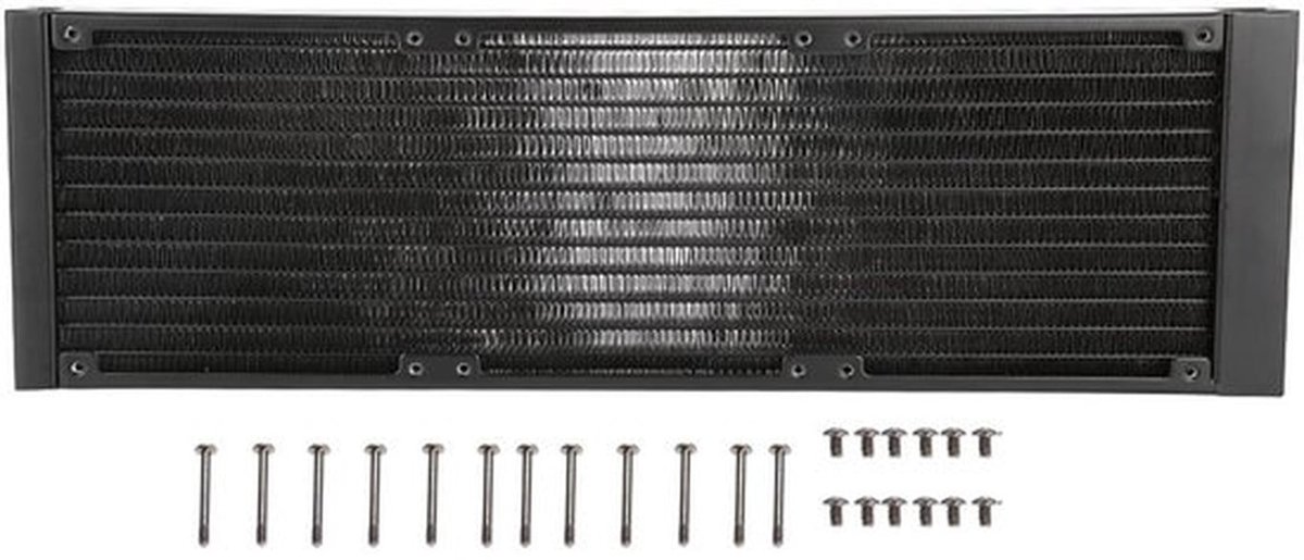 Radiator 360 mm - PC Warmtewisselaar - 12 Buizen - Eenvoudige Installatie - Aluminium - G1/4 Schroefdraad - Waterkoeler