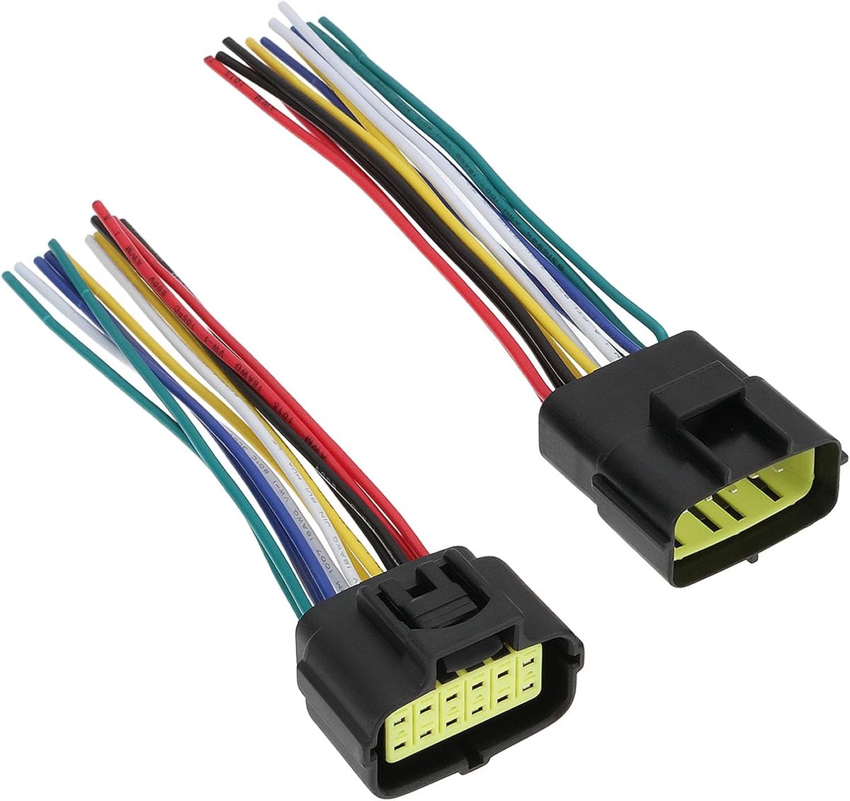 SnelShoppen - 12-Pin Waterdichte Elektrische Auto Stekker Connector Set met Aangesloten Draad 300V 18AWG voor Auto en Elektronische Apparatuur