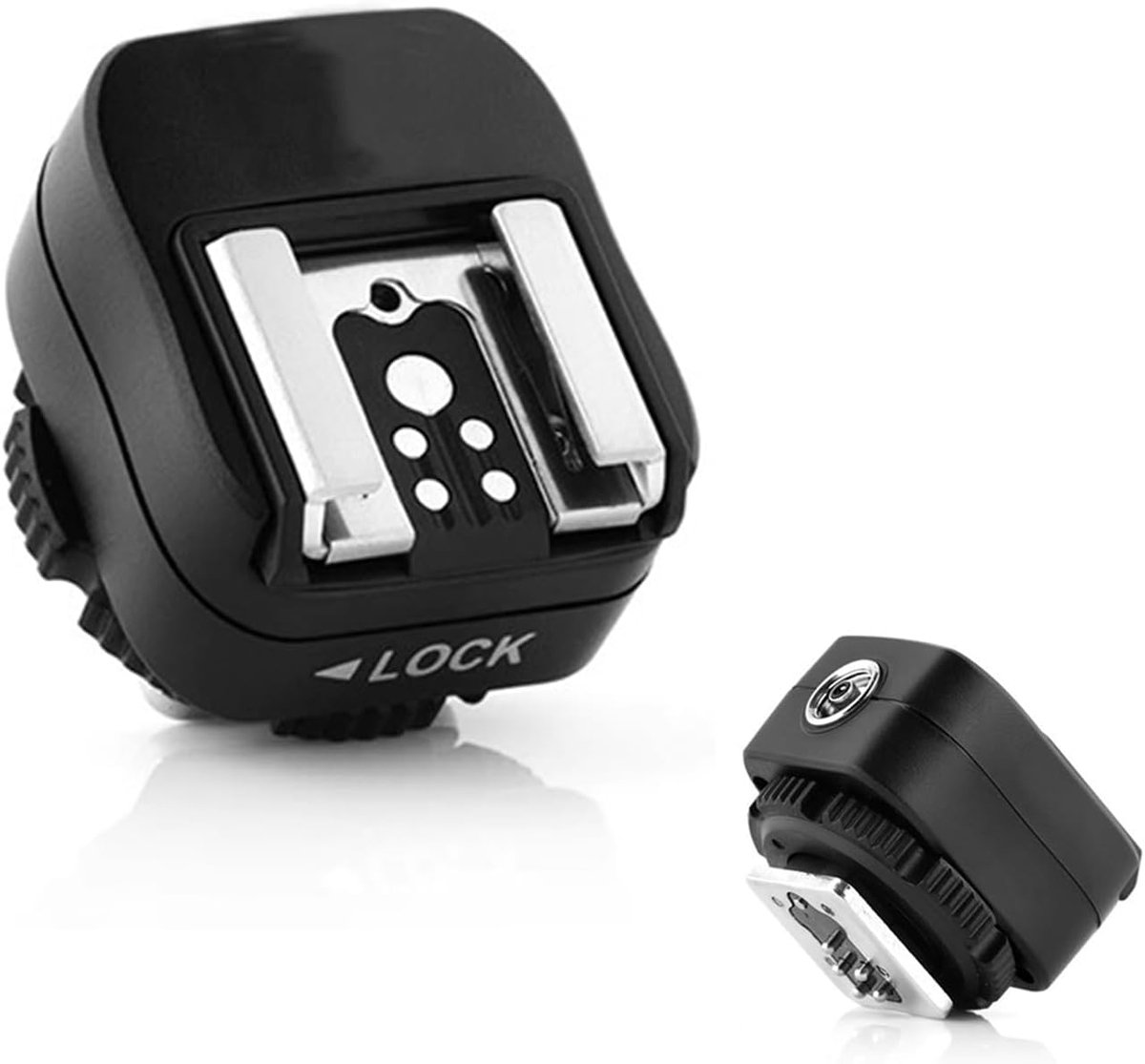 SnelShoppen - TF-321 Flits Hot Shoe Adapter met PC Sync Poort, Flits Hot Shoe naar PC Adapter voor E-TTL Flitsen, Ergonomisch Ontwerp, ABS en Koper, V