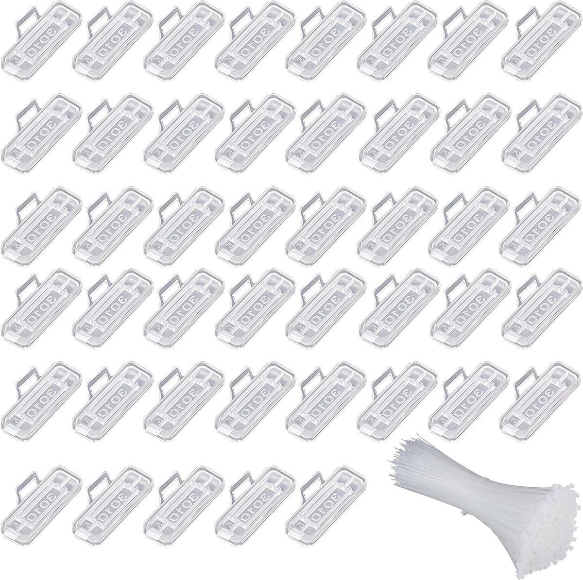 SnelShoppen - 100 Stuks Kabel Labels met 100 Kabelbinders, Waterdichte Kabel Marker, Transparante Kabelbinders, Voor Markeren en Classificeren van All
