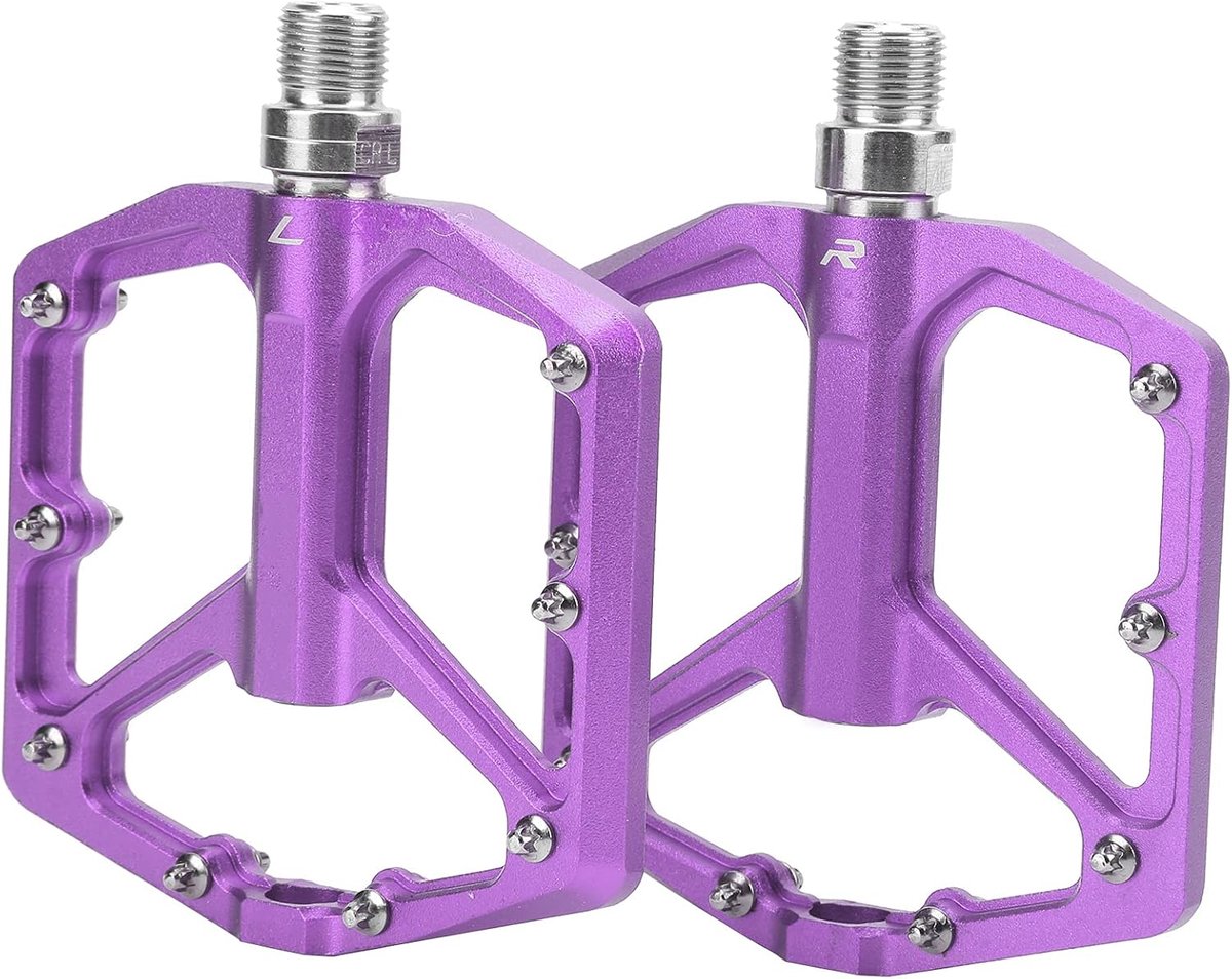 SnelShoppen - Aluminium Legering Pedalen, Mountainbike Pedalen, Platte Fietspedalen met DU Lager Systeem, Lichtgewicht Platform voor Race Mountainbike