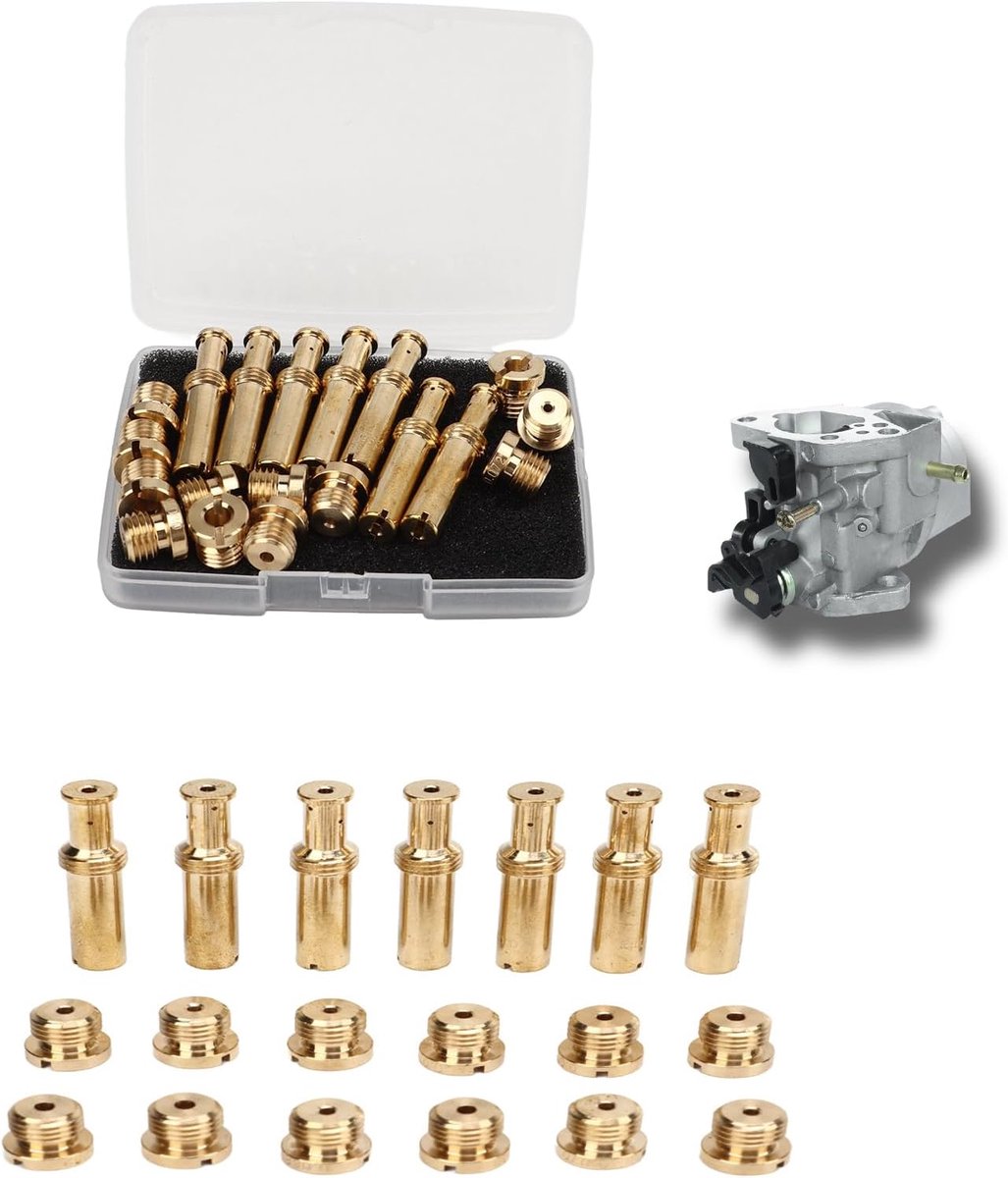 SnelShoppen - Hoogwaardige Koper Carburettor Nozzle Vervangset - 350995 - Universele Carburettor Onderdelen - Geschikt voor Diverse Merken - Voor Repa