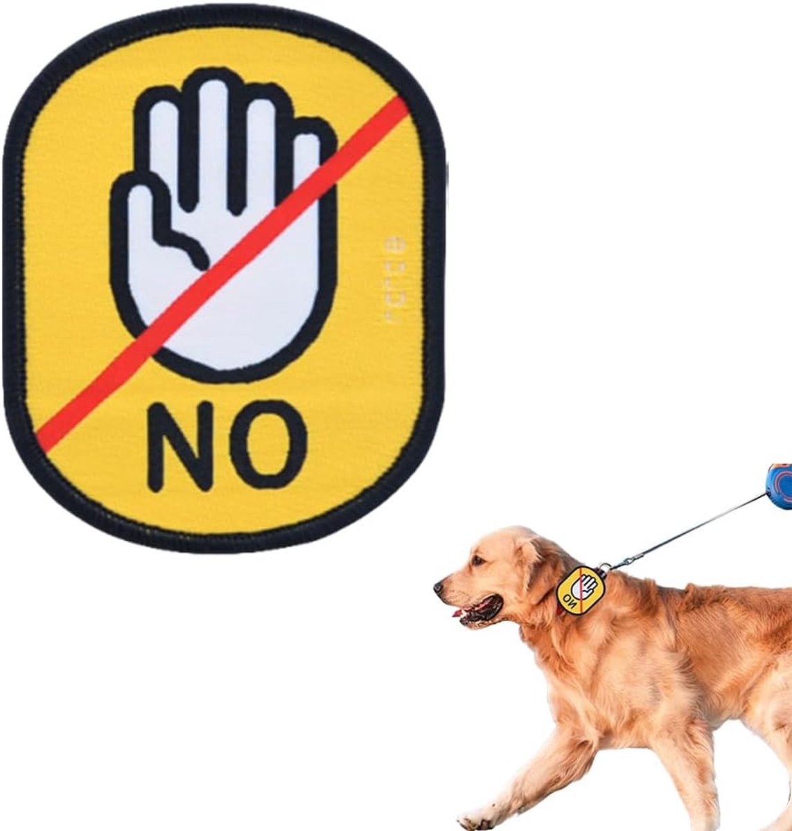 1 x Customizable Dog ID Sticker, Stop Sign, Dog Tag, Non-Touch - ShopVlot