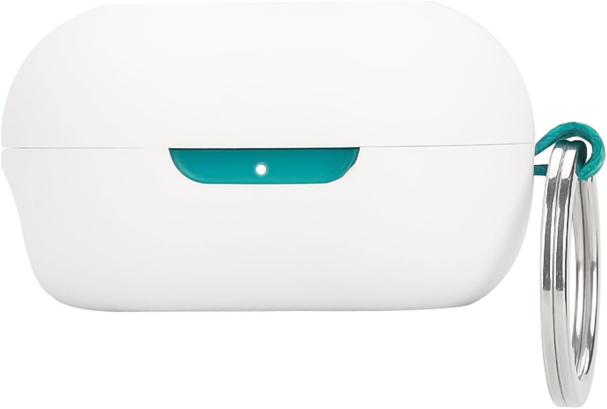 SnelShoppen - Ultra Dunne Silicone Shockproof Bescherm Case voor JLab JBuds Mini - Zacht en Lichtgewicht, Anti-Vingerafdruk, Krasbestendig, Wit