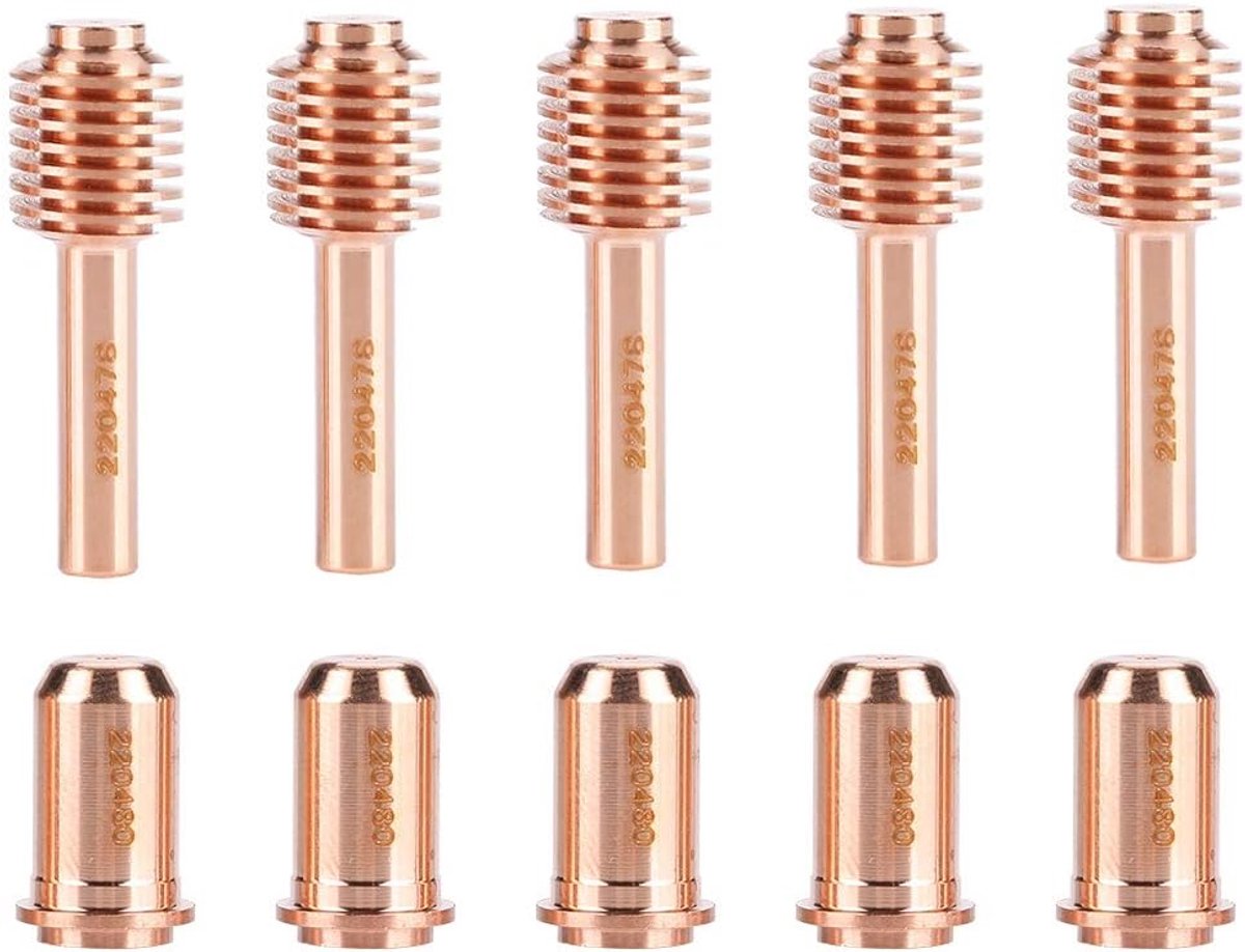 SnelShoppen - Plasma Cutter Snijtips en Elektroden Set 5 Stuks - Compatibel met Max30 Snijfakkel - Essentiële Cutter Accessoires voor Precisie Snijden