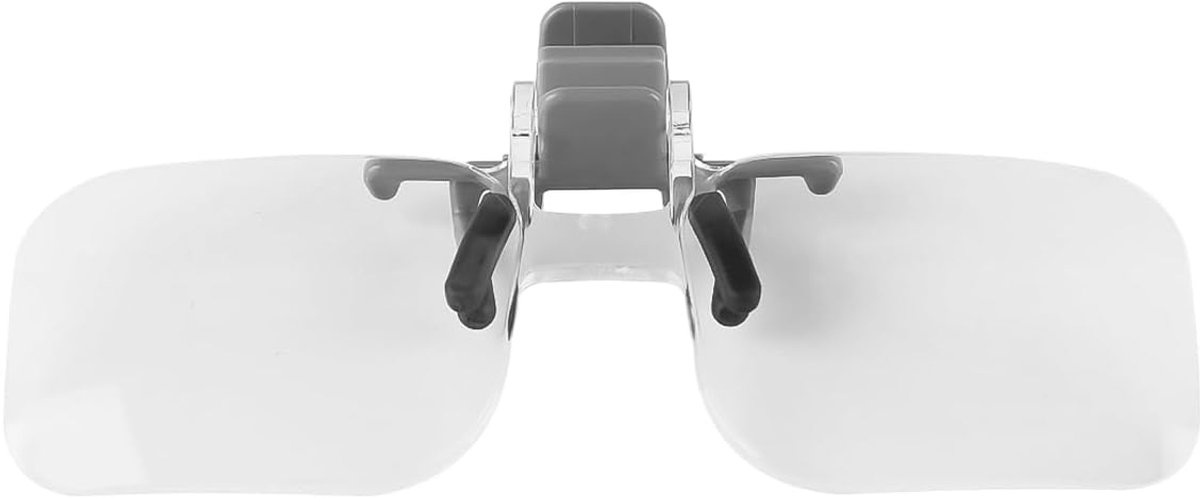 SnelShoppen - 2 x Clip Vergrootglas - Handsfree Vergrootglas van Acryl voor Lezen, Borduren, Knutselen, Horloge Reparatie en Sieraden Werk