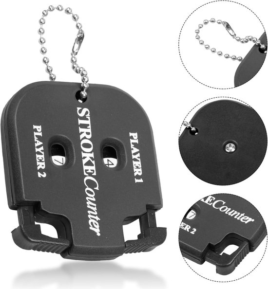 Puntenteller 2 stuks - golf marker - zwart en rood - handig voor golfbanen - ShopVlot — afbeelding 2