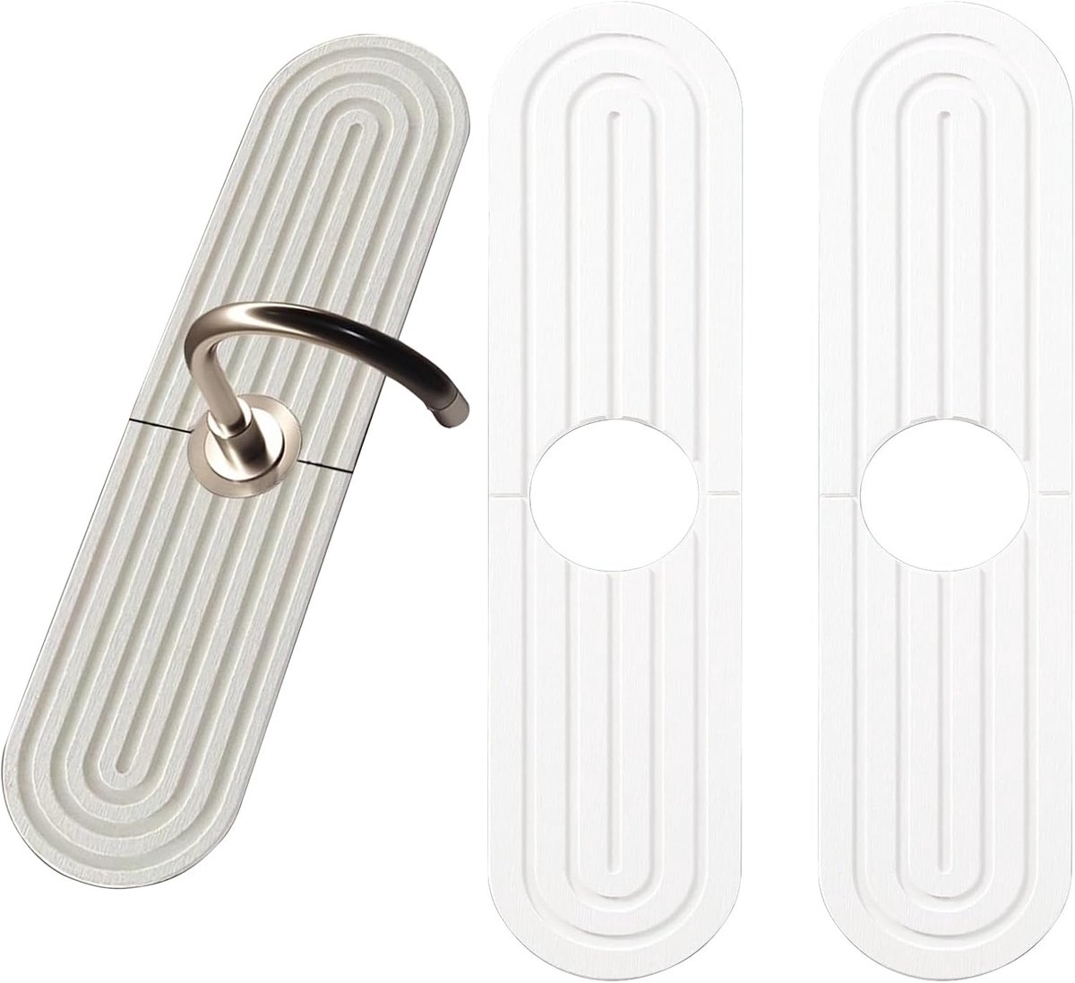 2pcs Water Tap Splash Guard Stone Drainer Mat, Pebble Gur Sink Splash Guard Drainer Mat, Faucet Mat for Kitchen Sink - ShopVlot