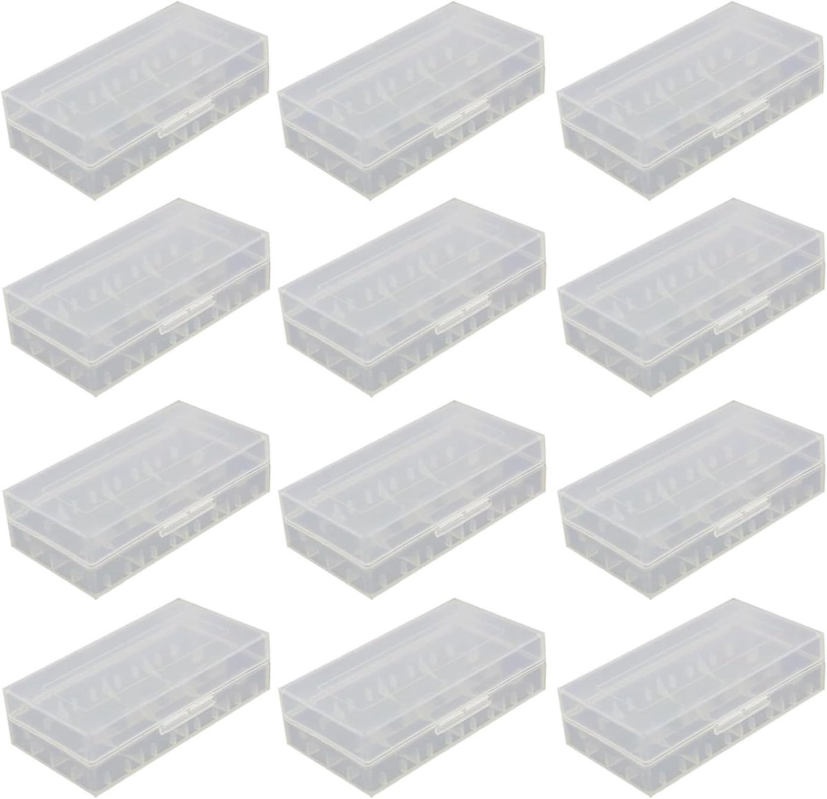 GTIWUNG 12 Pieces 18650 Battery Box, Battery Protection Plastic Case, 18650 Transport Box, Storage Box, 18650 Battery - ShopVlot