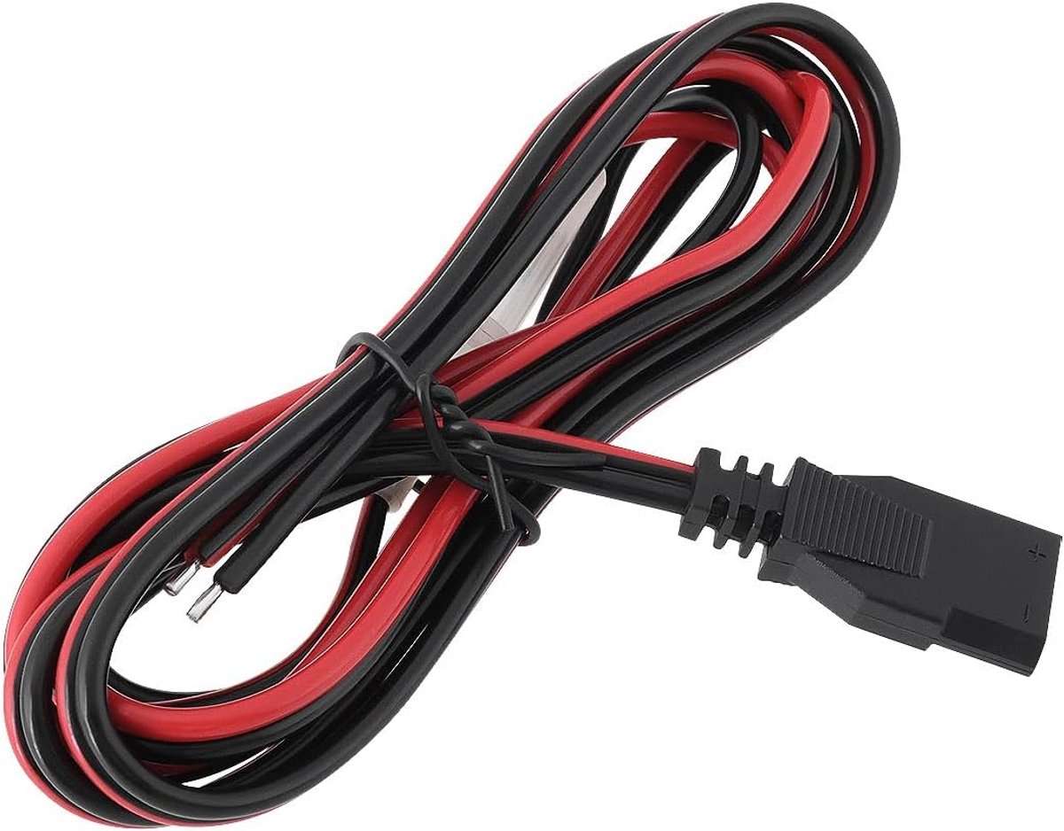 SnelShoppen - 1.5M Vervangende Voedingskabel voor CB Radio - 3-Pins 2-Draads Fuserende Stroomkabel - 16AWG Zware Koper Draad - Betrouwbare Voeding voo