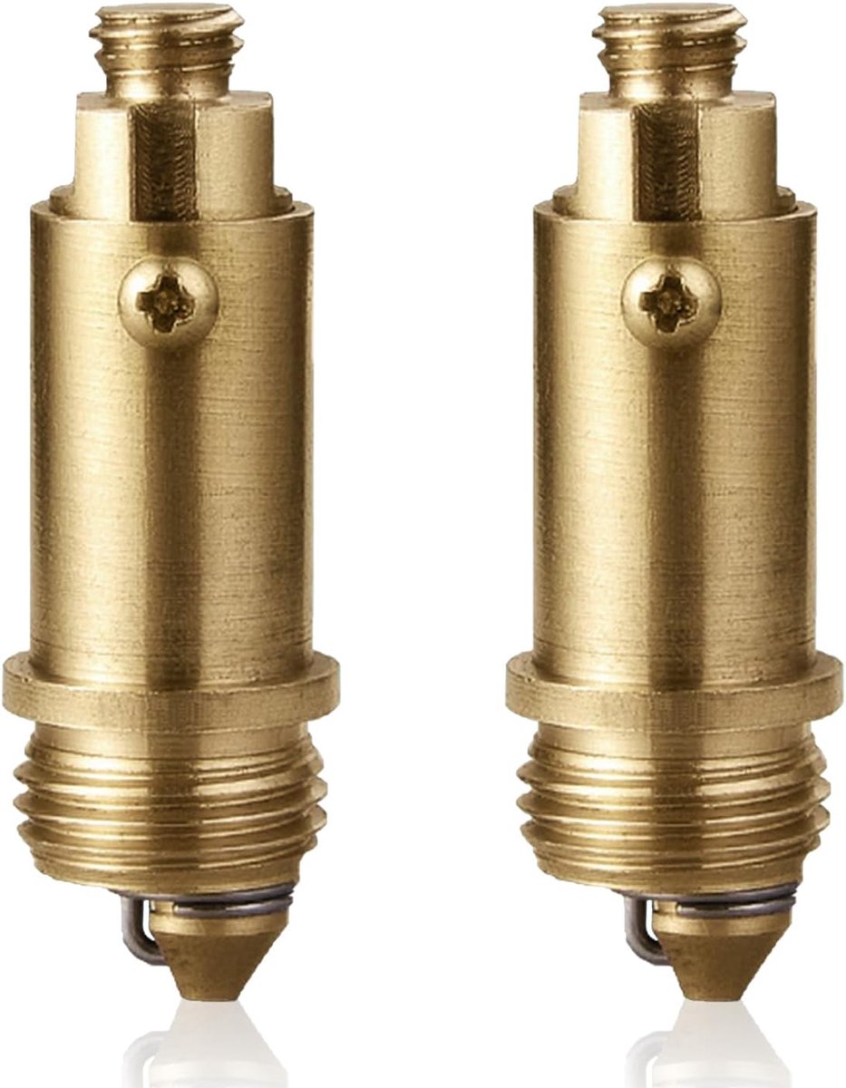 SnelShoppen - 2 Stuks Messing Badkamer Wastafel Stopper, Klik-Klakk Afvoerplug met Koper Kern, Universele Groef Pop-Up Vervanging voor Wastafel en Bad