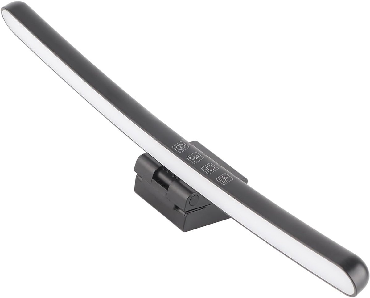 SnelShoppen - Computer Monitor Lamp met Touch Dimming, RGB Kleurverandering, Asymmetrische Optiek, LED Taakverlichting voor 15-22 Inch Curved Monitor