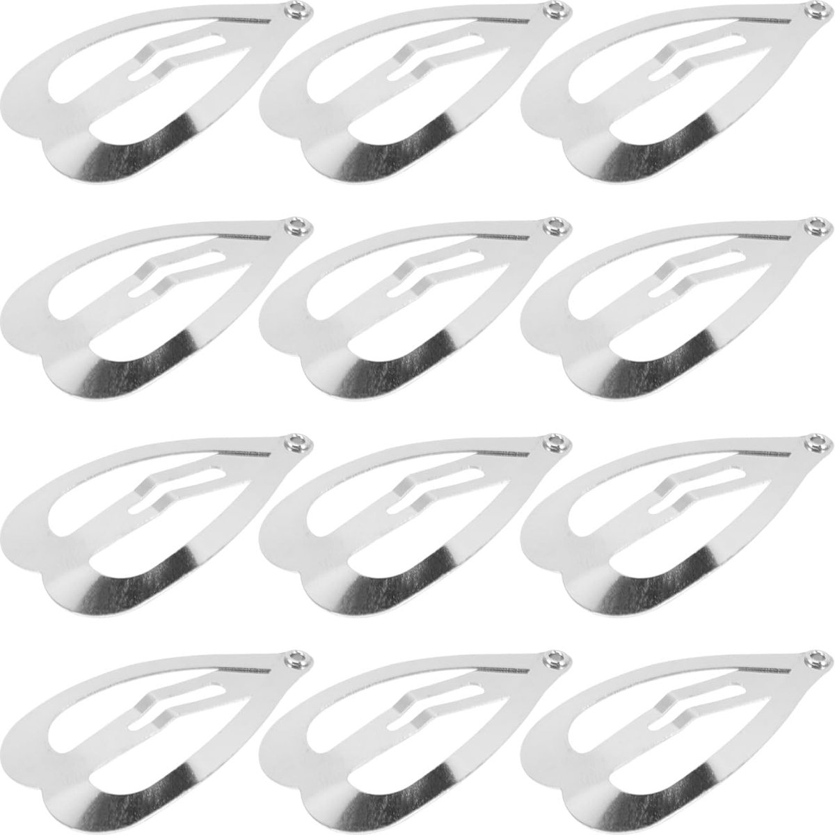 SnelShoppen - 100 Stuks Hartvormige Haarspelden Kawaii Snap Haaraccessoires voor Vrouwen, Mode Haarspeldjes, Kleurige Haarclips voor Feest en Dagelijk