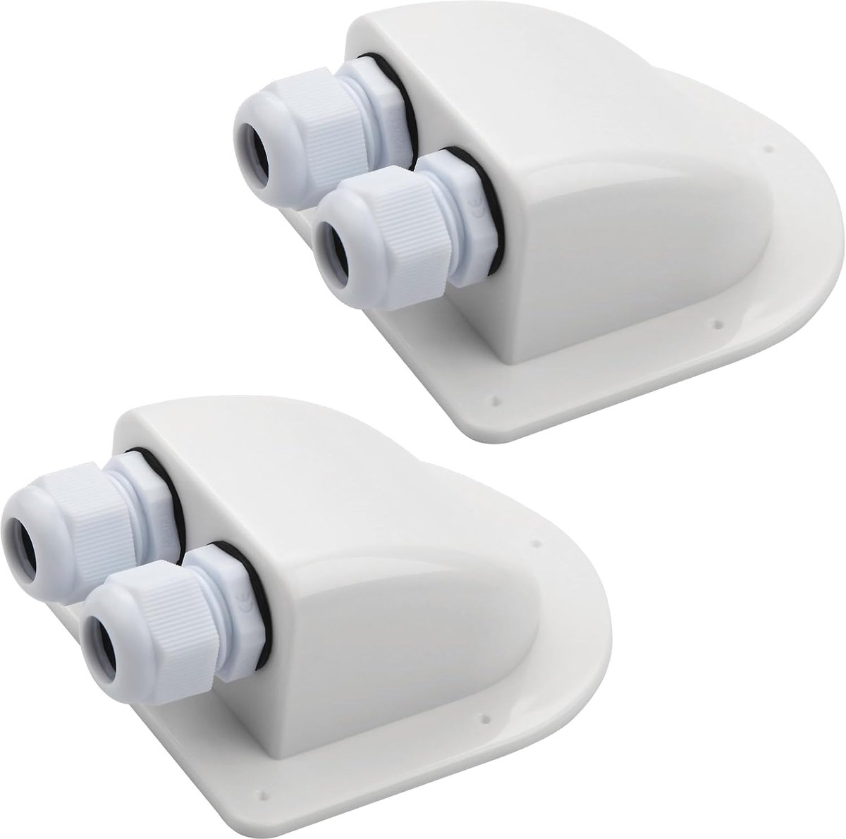 SnelShoppen - 2 Stuks Waterdicht Kabeldoorvoer IP68 Voor Wanddoorvoer Kabeldoppen Voor Zonne-energie Installatie, Caravan, Motorhome, Camping, 12mm, W