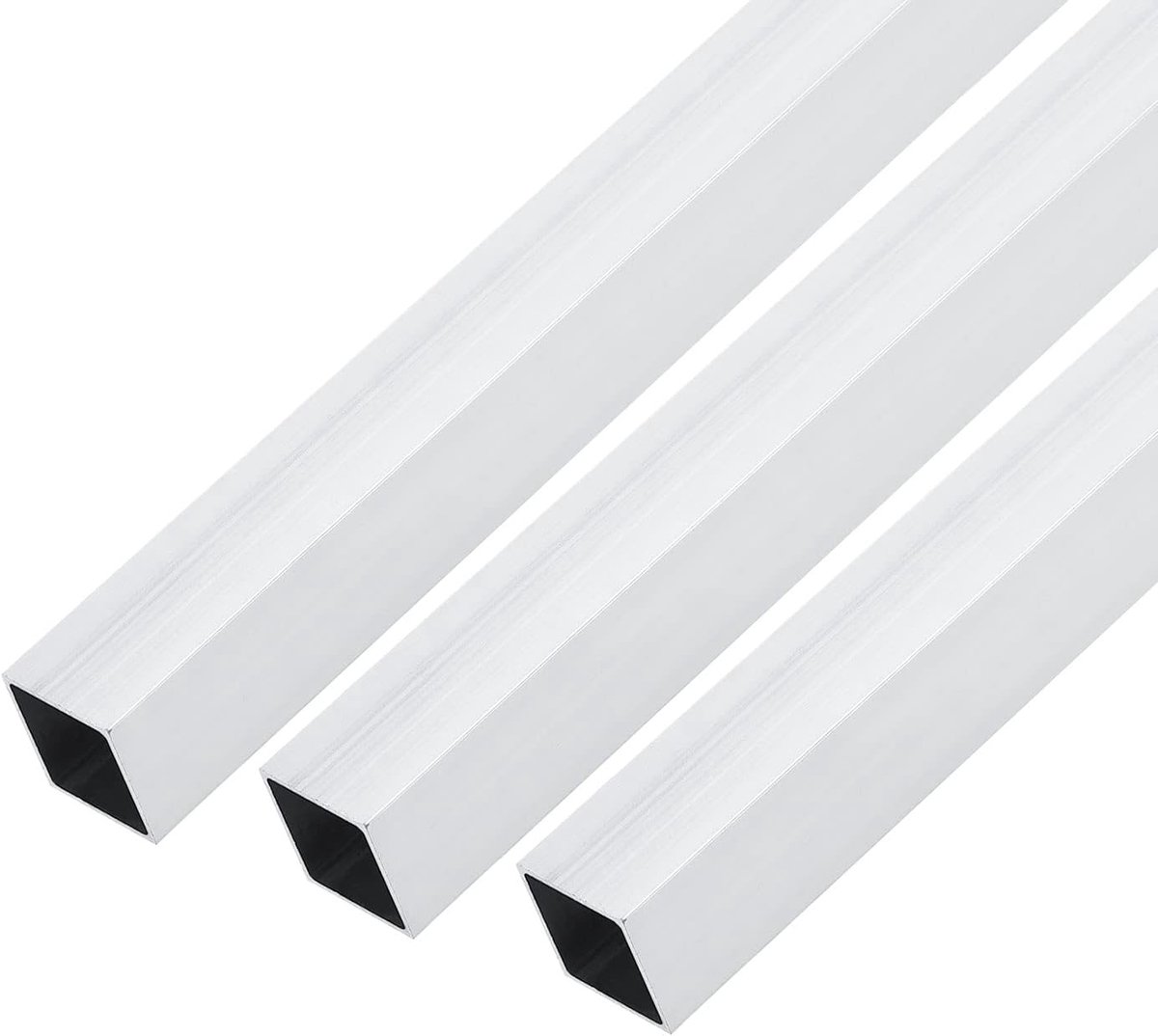 SnelShoppen - METALLIXITY Vierkante Aluminium Buizen 15mm x 15mm x 1mm x 300mm - 3 Stuks 6063 Aluminium Huls voor Meubel, Machine, en DIY Projecten